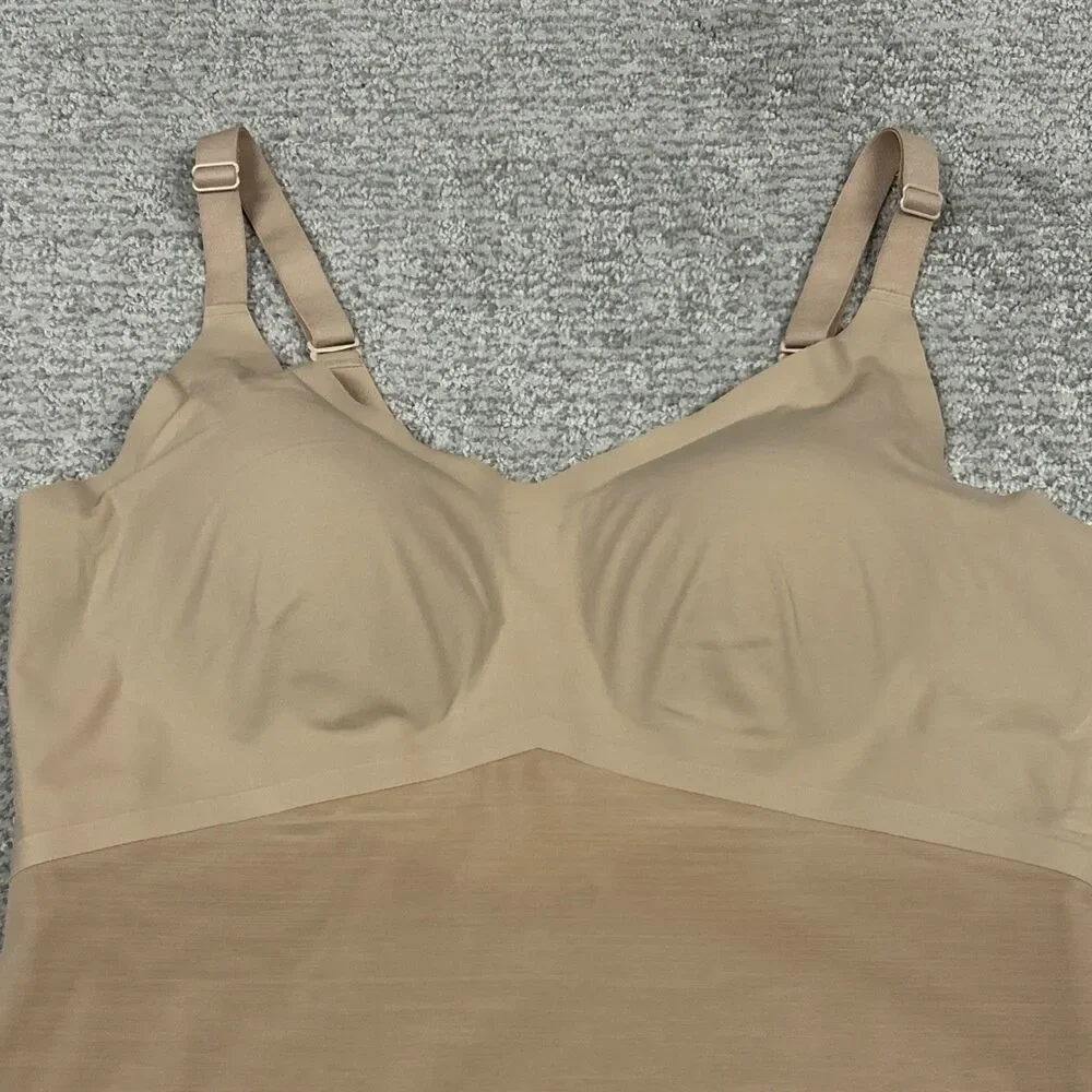 Honey love LiftWear Cami Shape Wear Tank Top Womens 1X Beige Stretch Shaping